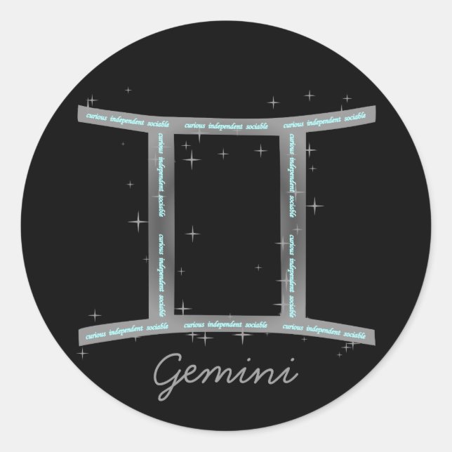 Adesivo Redondo Gemini Sticker (Frente)