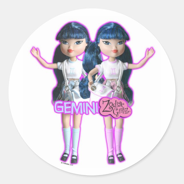 Adesivo Redondo Gemini Stickers (Frente)