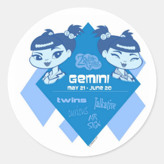 Adesivo Redondo Gemini Stickers