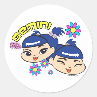 Adesivo Redondo Gemini Stickers