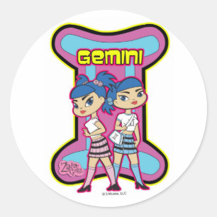 Adesivo Redondo Gemini Stickers