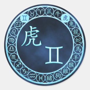 Adesivo Redondo Gemini/Tiger