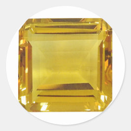 Adesivo Redondo Gemstone Amarelo