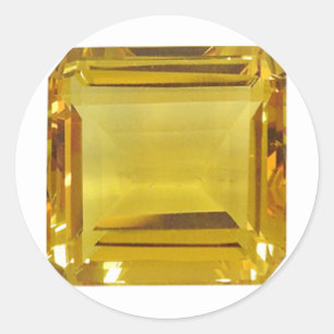 Adesivo Redondo Gemstone Amarelo
