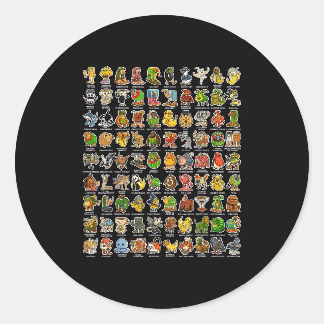 Adesivo Redondo Gen Z Funny Meme 90 Brainrot Char (Frente)