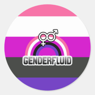 ADESIVO REDONDO GENDERFLUID RAINBOW