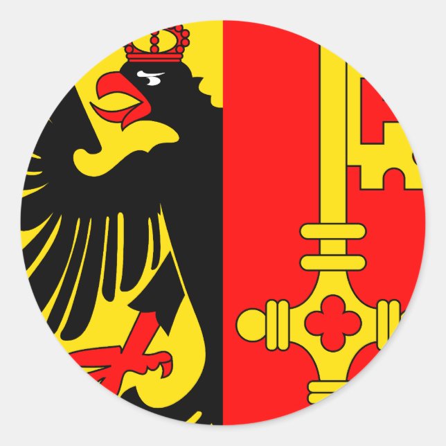 Adesivo Redondo Genebra, Suiça (Frente)