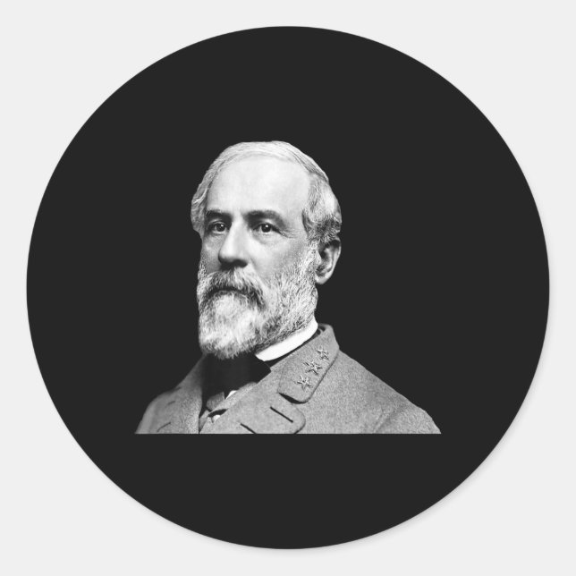 Adesivo Redondo General Robert E Lee - Guerra Civil (Frente)