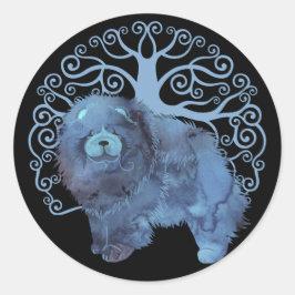 Adesivo Redondo GENES FADRADOS Árvore de Vaca da Vida