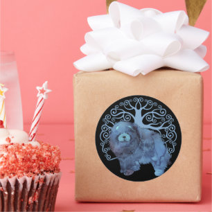 Adesivo Redondo GENES FADRADOS Árvore de Vaca da Vida