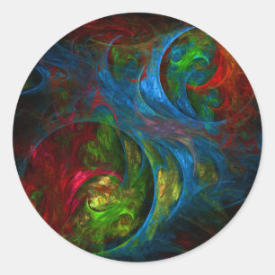 Adesivo Redondo Gênesis Abstrato-Art redondo