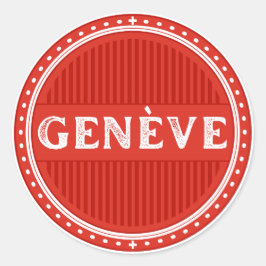 Adesivo Redondo Geneva City Pride Emblem – Swiss Identity