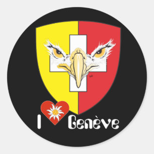 Adesivo Redondo Genève Schweiz Suisse Svizzera Aufkleber