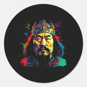 Adesivo Redondo Genghis Khan War ConQuerer