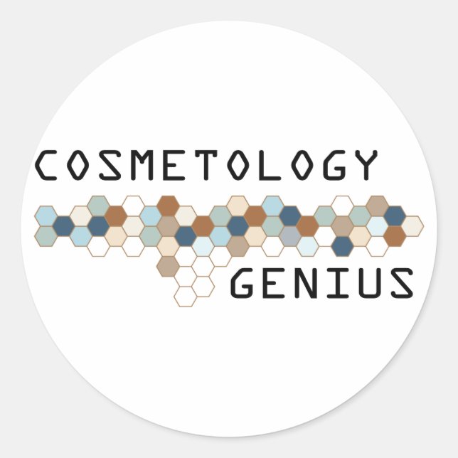 Adesivo Redondo Genio de Cosmetologia (Frente)