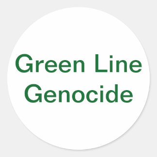 Adesivo Redondo Genocídio da Linha Verde Hankamer Artjunkhaus Arte