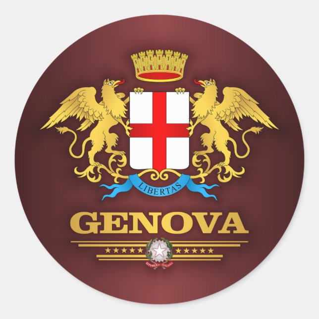 Adesivo Redondo Génova (Génova) (Frente)