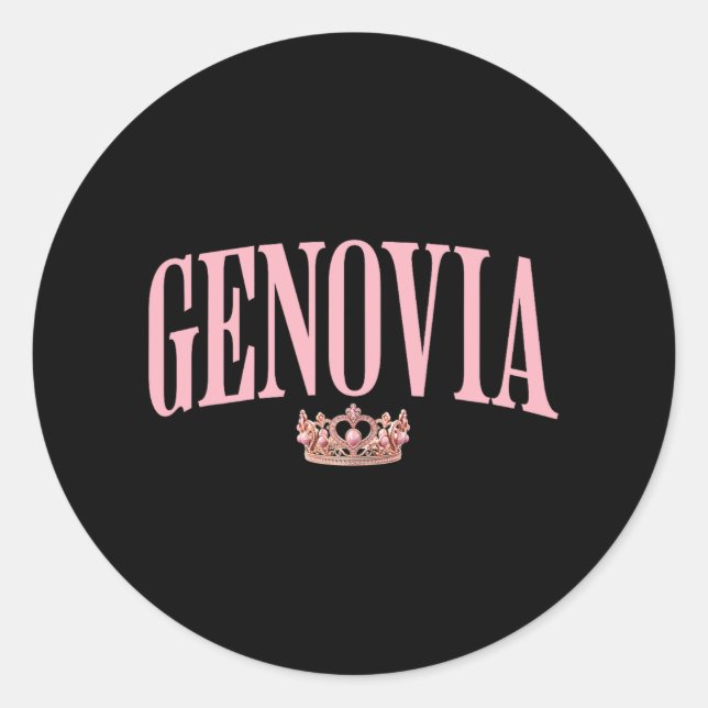 Adesivo Redondo Genovia Me Uma Noiva Cale A Boca Festa de Solteira (Frente)