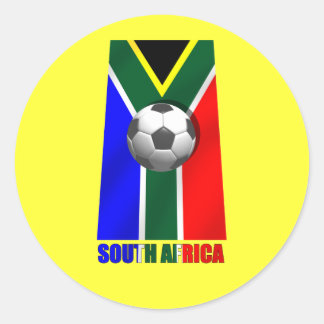 Adesivo Redondo Gente de futebol da África do Sul