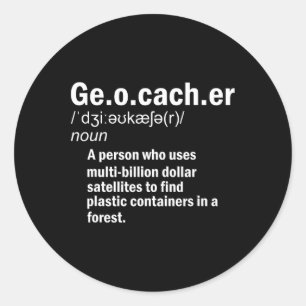 Adesivo Redondo Geocacher de Definição Geocaching