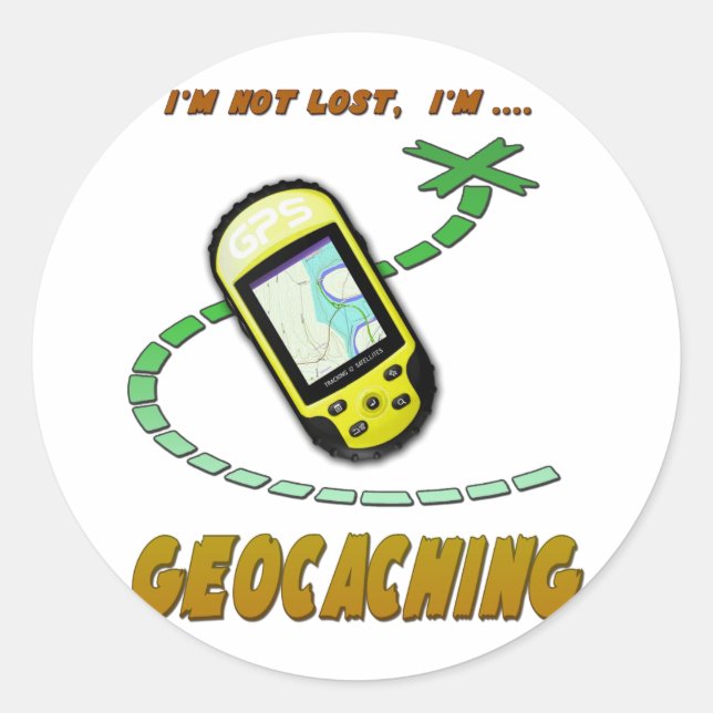Adesivo Redondo Geocaching (Frente)