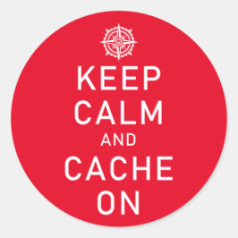 Adesivo Redondo Geocaching Mantenha Calma E Cache No Funny FTF Swa