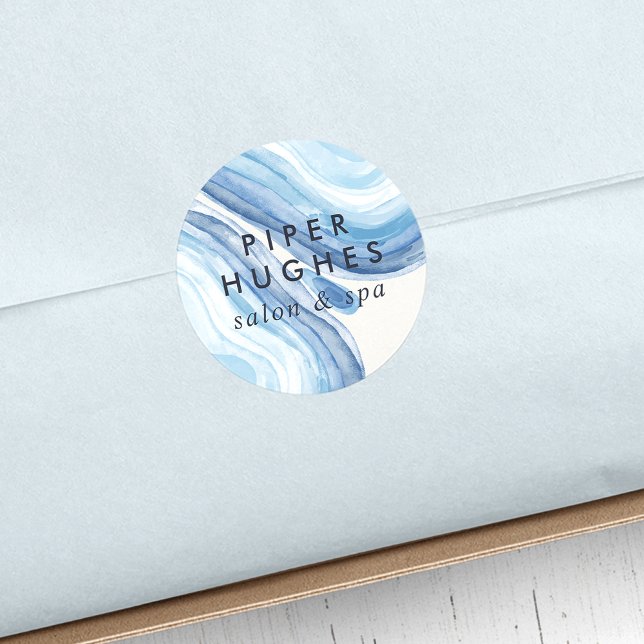 Adesivo Redondo Geodo Wave Azul (Criador carregado)