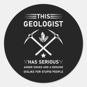 Adesivo Redondo Geologia Ciência da Terra Camisa engraçada de Geól