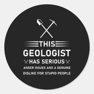 Adesivo Redondo Geologia Ciência da Terra Camisa engraçada de geól