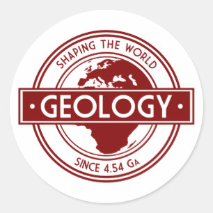 Adesivo Redondo Geologia que dá forma ao logotipo do mundo
