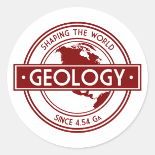 Adesivo Redondo Geologia que dá forma ao logotipo do mundo