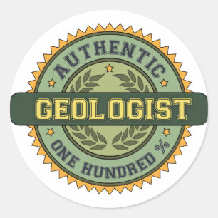 Adesivo Redondo Geólogo Autêntico