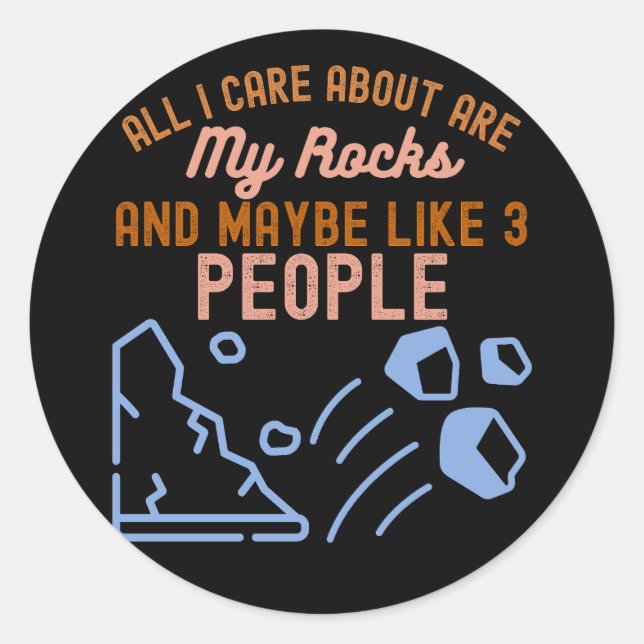 Adesivo Redondo Geólogo Geology Science (Frente)