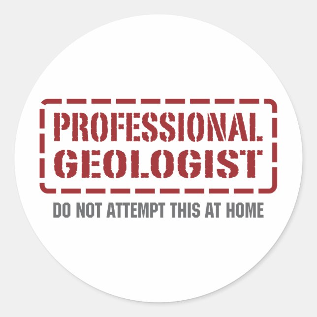 Adesivo Redondo Geólogo Profissional (Frente)