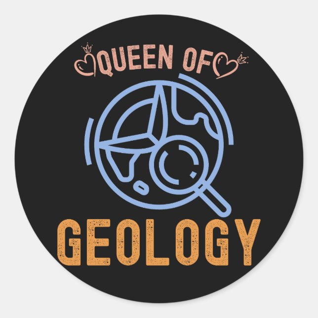 Adesivo Redondo Geology Birthday, Geology Gems, Geologista (Frente)