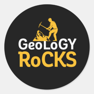 Adesivo Redondo Geology Rocks Funny Geological Science Puns