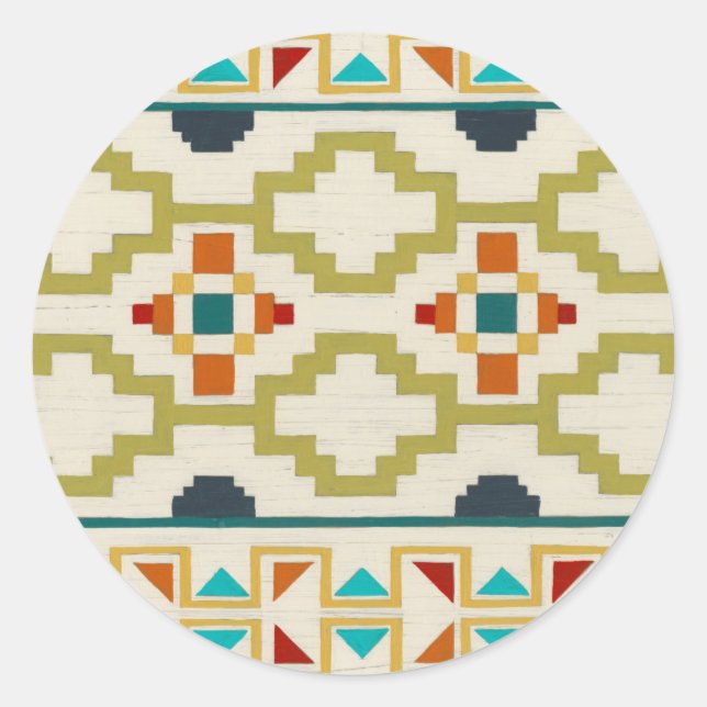 Adesivo Redondo Geometria do Sudoeste I (Frente)