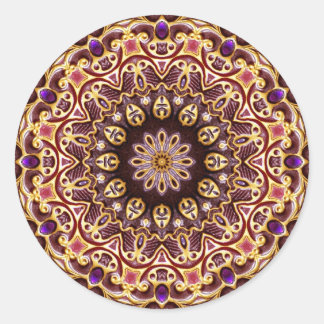 Adesivo Redondo Geometria Jewel Mandala Sticker