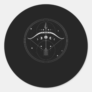 Adesivo Redondo Geometria Sagrada De Arco E Seta