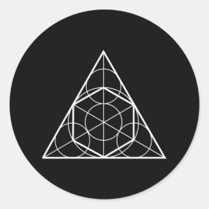 Adesivo Redondo Geometria sagrada do triângulo