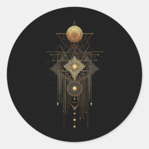 Adesivo Redondo Geometria Sagrada Metatron Arte Deco Abstrato Espi
