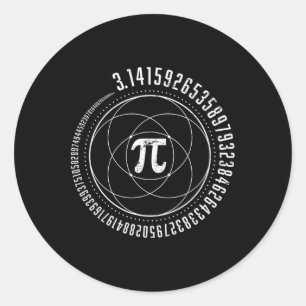 Adesivo Redondo Geometria Sagrada Pi Math Science Stem 3,14 Pi Day