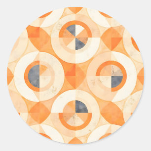 Adesivo Redondo Geometria Terra Desbotada