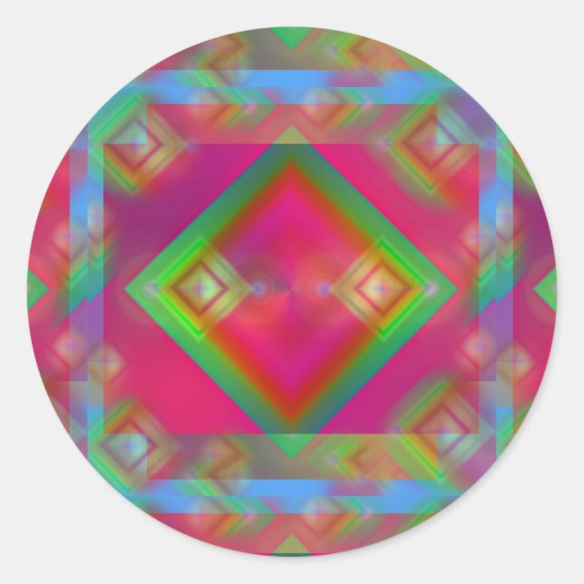 Adesivo Redondo Geométrico (Frente)