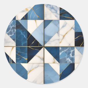 Adesivo Redondo Geométrico Marble Modern