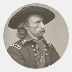 Adesivo Redondo George Armstrong Custer