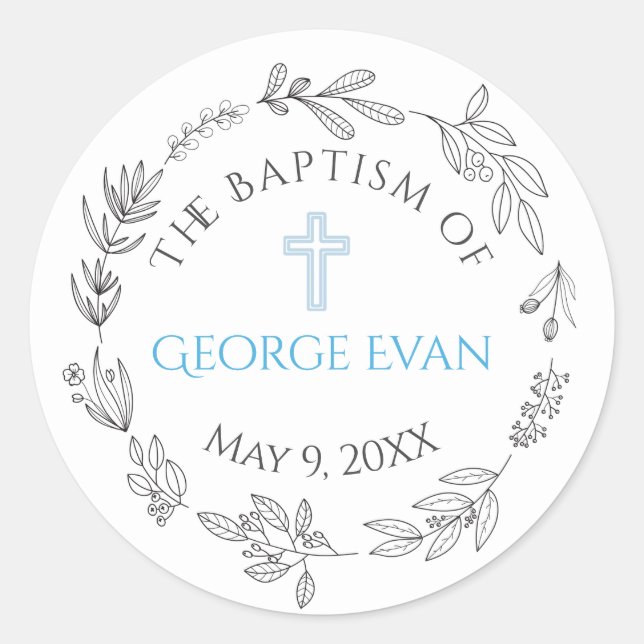 Adesivo Redondo George Baptism Sticker (Frente)