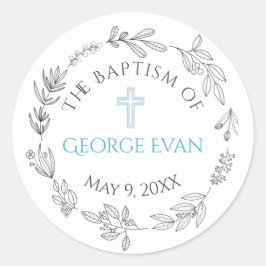 Adesivo Redondo George Baptism Sticker