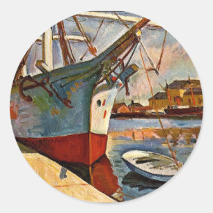 Adesivo Redondo George Braques, Navio em Le Havre,