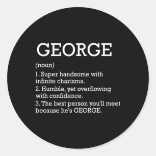 Adesivo Redondo George Definition Personalised Name George